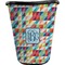 Retro Triangles Waste Basket - Single Sided (Black) (Personalized)