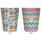 Retro Triangles Trash Can White - Front and Back - Apvl