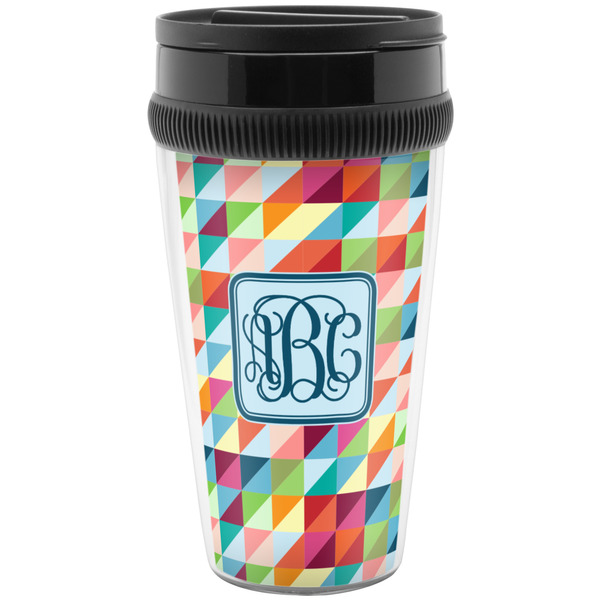 Retro Triangles Travel Mug (Personalized)