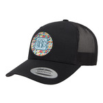 Retro Triangles Trucker Hat - Black (Personalized)