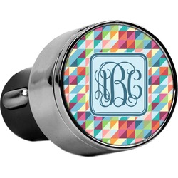 Retro Triangles USB Car Charger (Personalized)