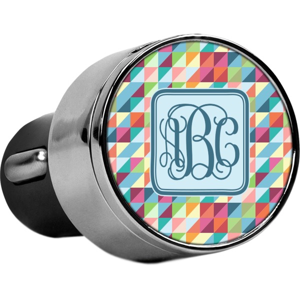 Custom Retro Triangles USB Car Charger (Personalized)
