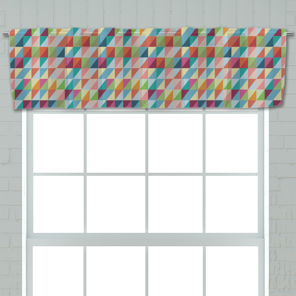 Retro Triangles Valance - Closeup on window