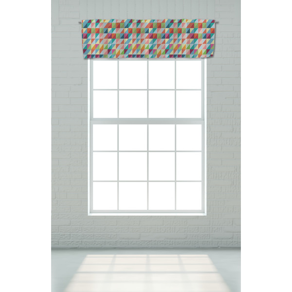 Retro Triangles Valance - On window