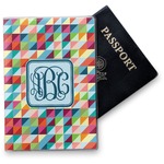 Retro Triangles Vinyl Passport Holder (Personalized)