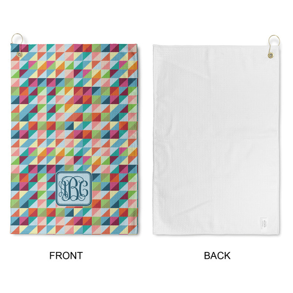 Retro Triangles Waffle Weave Golf Towel - Approval