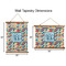 Retro Triangles Wall Hanging Tapestries - Parent/Sizing