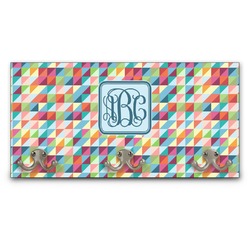 Retro Triangles Wall Mounted Coat Rack (Personalized)