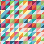 Retro Triangles Wallpaper & Surface Covering (Peel & Stick 24"x 24" Sample)