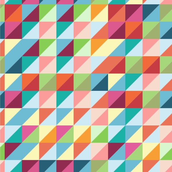Custom Retro Triangles Wallpaper & Surface Covering (Water Activated 24"x 24" Sample)