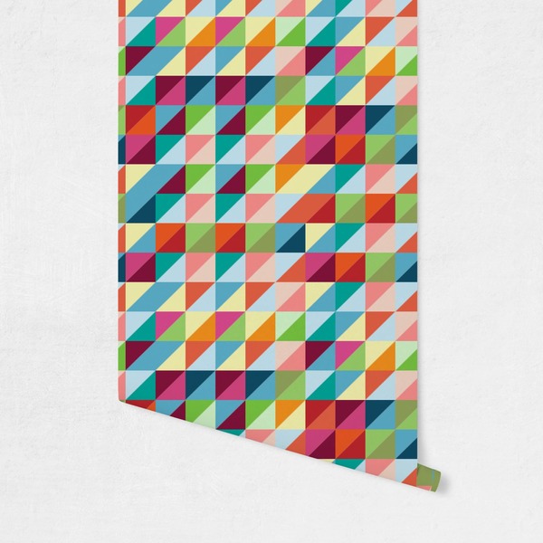 Retro Triangles Wallpaper on Wall