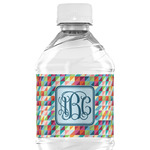 Retro Triangles Water Bottle Labels - Custom Sized (Personalized)