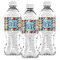 Retro Triangles Water Bottle Labels - Front View