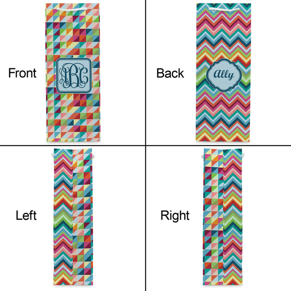 Retro Triangles Wine Gift Bag - Gloss - Approval