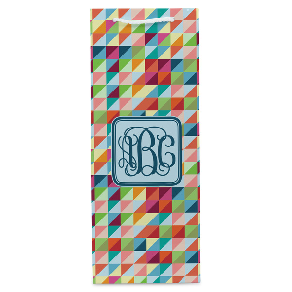 Retro Triangles Wine Gift Bag - Gloss - Front