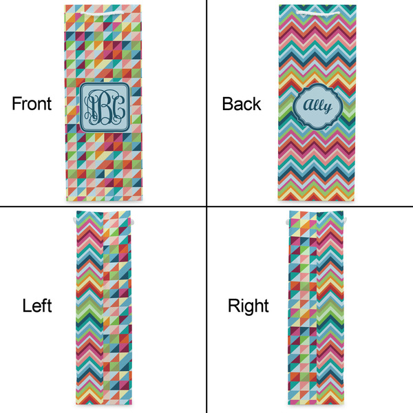 Retro Triangles Wine Gift Bag - Matte - Approval