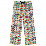 Retro Triangles Womens Pajama Pants - XS