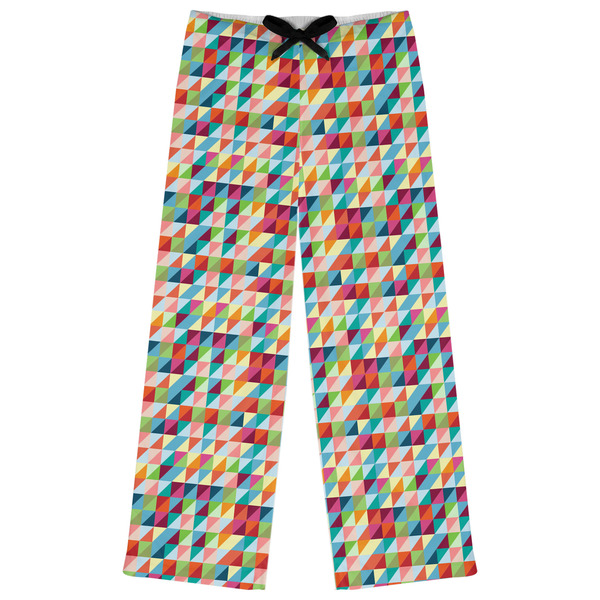Custom Retro Triangles Womens Pajama Pants - XS