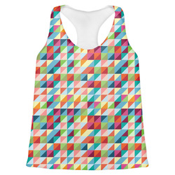 Retro Triangles Womens Racerback Tank Top - X Small