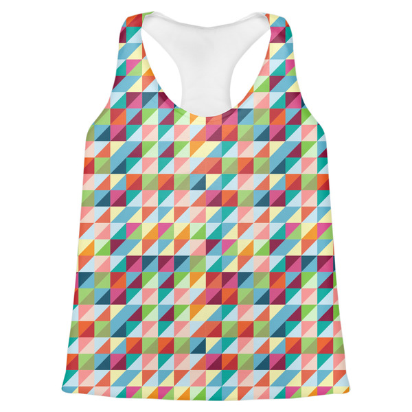 Custom Retro Triangles Womens Racerback Tank Top - 2X Large