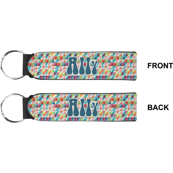 Retro Triangles Wristlet (Front + Back)