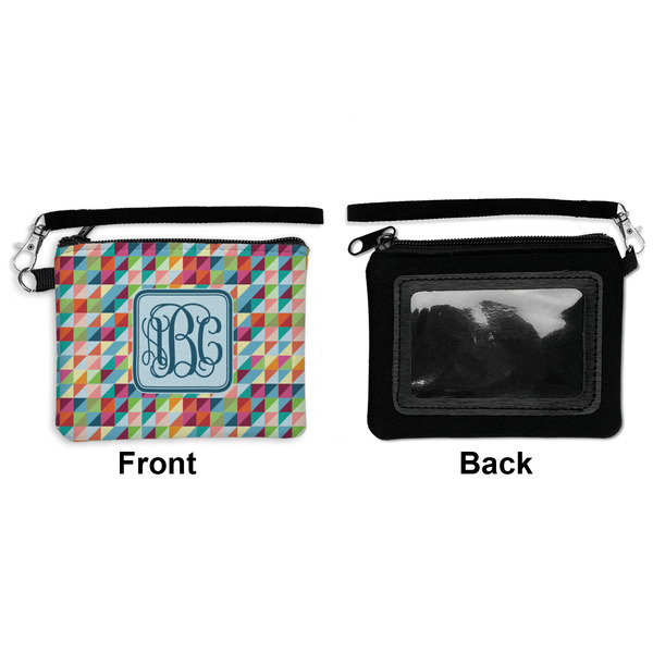 Retro Triangles Wristlet ID Cases - Front & Back
