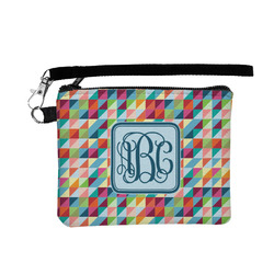 Retro Triangles Wristlet ID Case w/ Monogram