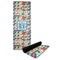 Retro Triangles Yoga Mat with Black Rubber Back Full Print View