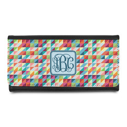 Retro Triangles Leatherette Ladies Wallet (Personalized)