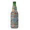 Retro Triangles Zipper Bottle Cooler - FRONT (bottle)