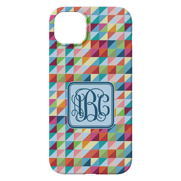 Retro Triangles iPhone 14 Plus Case - Back