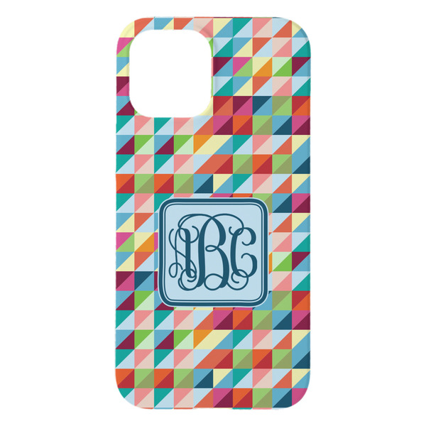 Retro Triangles iPhone 15 Plus Case - Back