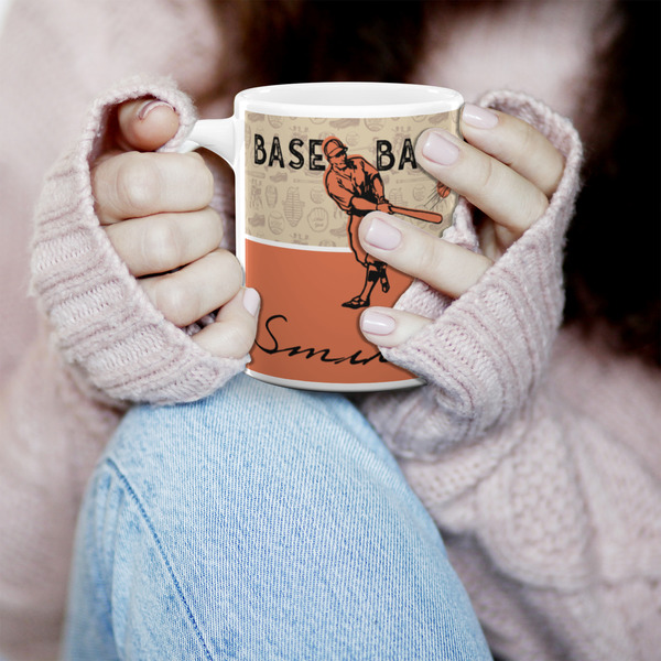 Retro Baseball 11oz Coffee Mug - LIFESTYLE