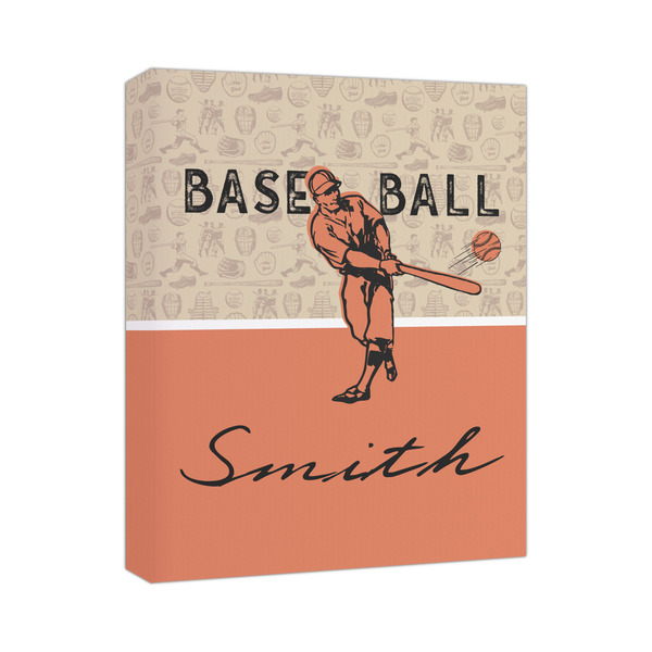 Custom Retro Baseball Canvas Print - 11x14 (Personalized)