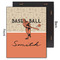 Retro Baseball 11x14 Wood Print - Front & Back View