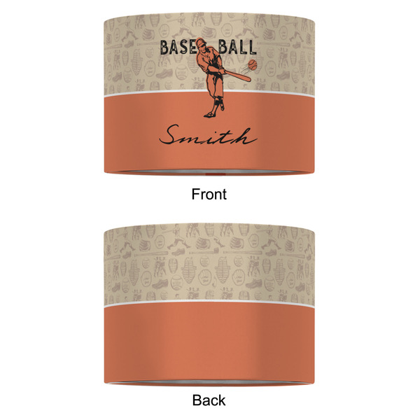 Retro Baseball 12" Drum Lampshade - APPROVAL (Fabric)