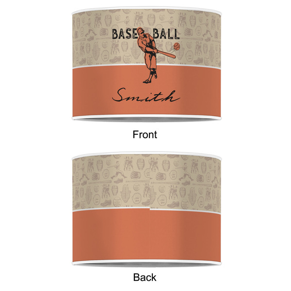 Retro Baseball 12" Drum Lampshade - APPROVAL (Poly Film)