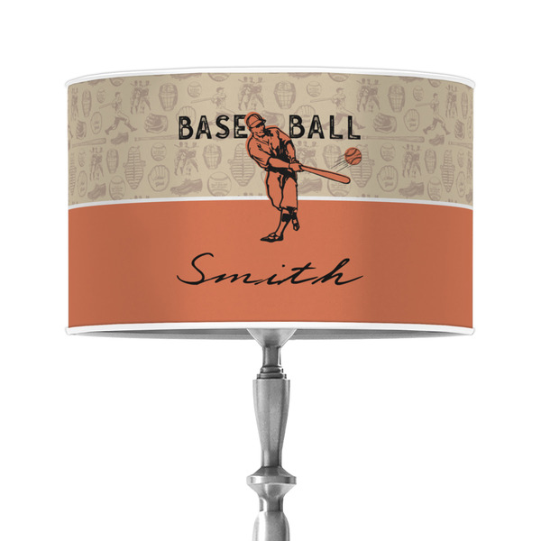Custom Retro Baseball 12" Drum Lamp Shade - Poly-film (Personalized)
