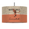Retro Baseball 12" Drum Pendant Lamp - Fabric (Personalized)