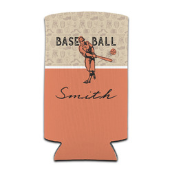 Retro Baseball Can Cooler (tall 12 oz) (Personalized)