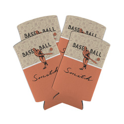Retro Baseball Can Cooler (tall 12 oz) - Set of 4 (Personalized)