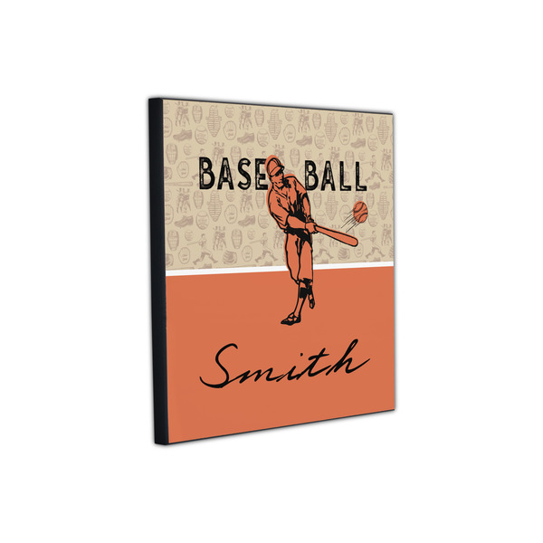 Retro Baseball 12x12 Wood Print - Angle View