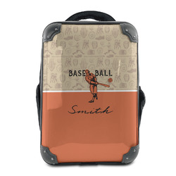 Retro Baseball 15" Hard Shell Backpack (Personalized)