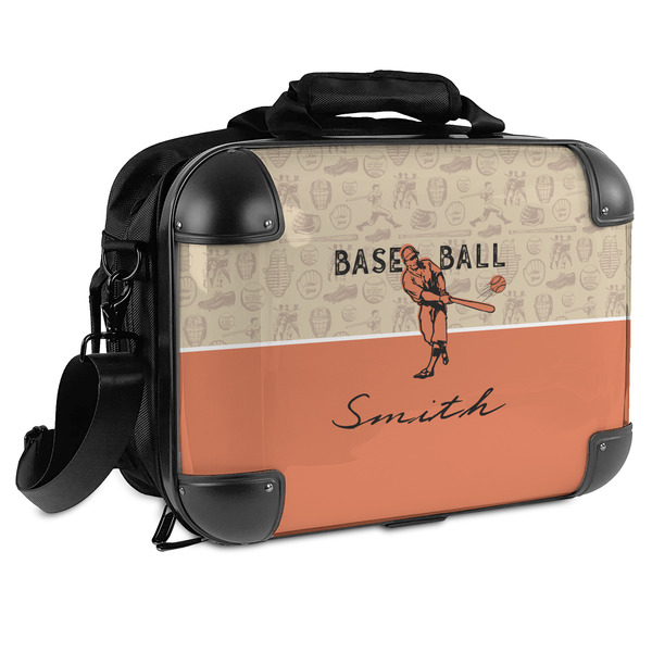 Custom Retro Baseball Hard Shell Briefcase - 15" (Personalized)