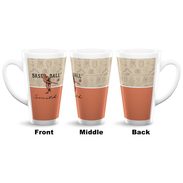 Retro Baseball 16 Oz Latte Mug - Approval