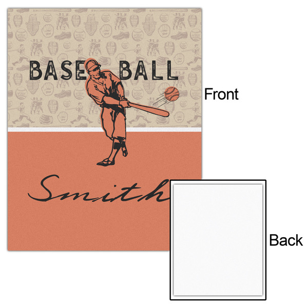 Retro Baseball 16x20 - Matte Poster - Front & Back