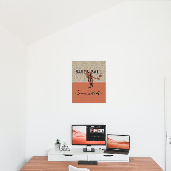 Retro Baseball 16x20 - Matte Poster - On the Wall