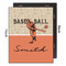 Retro Baseball 16x20 Wood Print - Front & Back View