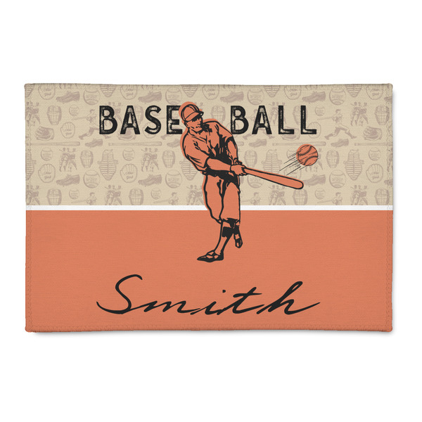Custom Retro Baseball 2' x 3' Indoor Area Rug (Personalized)