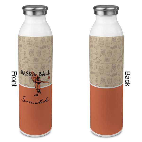 Retro Baseball 20oz Water Bottles - Full Print - Approval